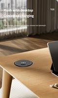 Superventas en Alibaba, cargador inalámbrico integrado para muebles de 12V, Usb tipo C, huecos de escritorio, teléfono de mesa, Cargador rápido integrado