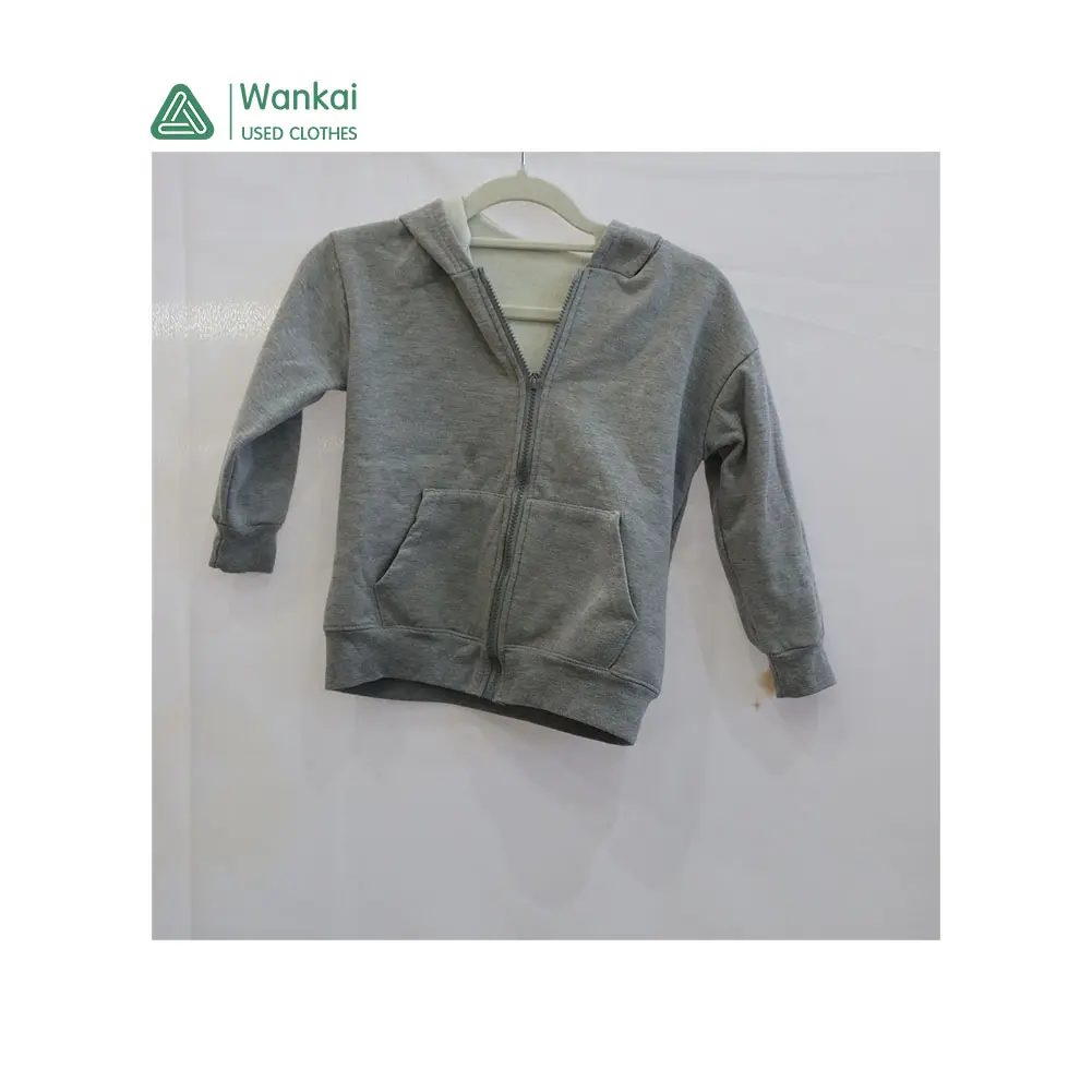 CwanCkai Hot Sales Soft Fabric Used Winter Clothes For Kids, Good Price 45-100 Kg Children Hood Sweaters Used