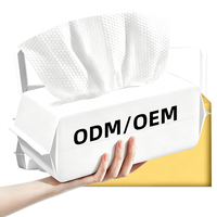 Serviettes jetables pour le visage, pour peaux sensibles, utilisation sèche et humide, lingettes nettoyantes pour le visage, lingettes démaquillantes de voyage