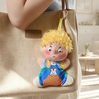 Gantungan Kunci Boneka Pelangi Keriting OEM Grosir, Aksesoris Tas Lucu, Mainan Boneka Isi Dakron, Liontin Kawaii Lembut Custom untuk Hadiah Anak Perempuan