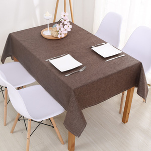 Nappe rectangulaire en coton et lin Little Cloth Maker, couleur unie, résistante à la chaleur, imperméable, pour usage domestique - Product Image 2