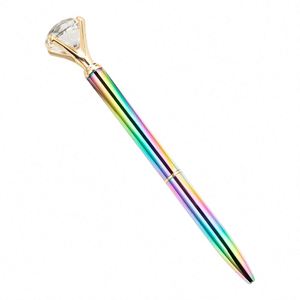 High Quality Multi-Color Diamond Crystal Ballpoint 1.0Mm Logo Pen Wholesale Promotion <b>Gift</b> Metal With Gradient Design - Product Image 1
