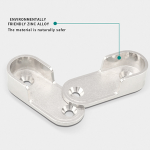 Tủ quần áo phần cứng hợp kim kẽm đôi lỗ đường sắt tủ quần áo que cực cuối khung dày giữ ống hỗ trợ - Product Image 3