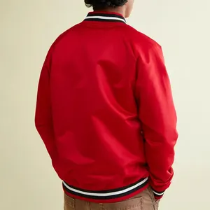 고품질 도매 빨간 자주색 야구 varsity 남자 주문 공단 letterman 폭격기 재킷