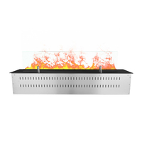Cheminée électrique à vapeur d'eau simulée 3D intelligente à LED de 180 cm, atomisation de feu à vapeur d'eau de 72 pouces