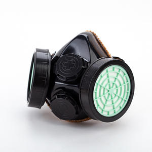 Demi-masque anti-poussière à double cartouche avec lunettes pour l'industrie et l'agriculture - Product Image 2