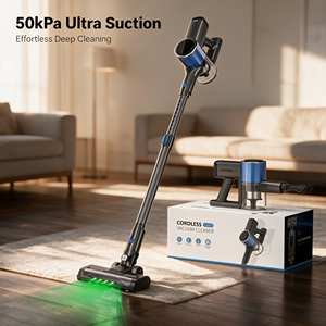 เครื่องดูดฝุ่นไร้สายทรงพลัง 50 กิโลปาสคาล 580 วัตต์ มอเตอร์ไร้แปรงถ่าน แรงดูดสูง สำหรับทำความสะอาดพรมและพื้นแข็งในบ้านอย่างล้ำลึก - Product Image 1