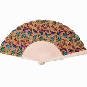 Éventail en liège portugais vegan de 23 cm, respectueux de l'environnement, pour promotion et événements - Product Image 1