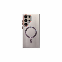 Motif ondulé de luxe magnétique Anti-chute mat dur Pc Anti chute antichoc housse de téléphone pour Galaxy S23 S24 S25 Ultra