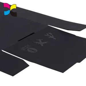 Custom logo design printing,Spot UV varnishing,Black paper printed packing corrugated box