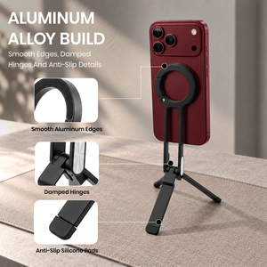 Support de <span class=keywords><strong>téléphone</strong></span> trépied avec poignée magnétique, perche à selfie pliable en plastique ABS pour diffusion en direct, vlog, prises de vue d'<span class=keywords><strong>action</strong></span>, <span class=keywords><strong>téléphone</strong></span> de bureau - Product Image 5