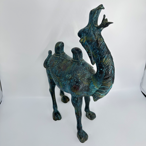 Vascello rituale in bronzo con ornamento a due gobbi, Design eccellente per la ricerca culturale storica di artigianato artistico in metallo - Product Image 5