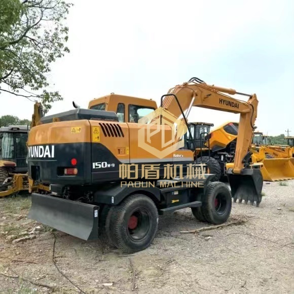 Original Korean Made Hyundai 15 Ton Wheel Excavator hyundai 150W-9 140w 210w Used Wheel Hydraulic Excavator for Spot Sales