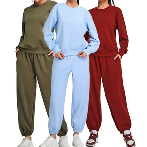 TM0205Y เซ็ทมีฮู้ดกีฬาลำลองทรงหลวมของผู้หญิงเสื้อผ้าโยคะโมดแบบนิ่มชุดใส่วิ่งออกกำลังกาย - Product Image 4