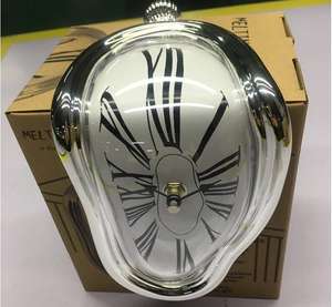 <span class=keywords><strong>Horloge</strong></span> de fusion Salvador <span class=keywords><strong>Dali</strong></span> montre <span class=keywords><strong>horloge</strong></span> fondue pour décoration maison bureau étagère Table de bureau drôle cadeau créatif - Product Image 4