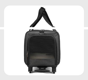 फोल्डेबल सांस इनडोर आउटडोर सॉफ्ट लाइन वाली धातु फ्रेम यात्रा क्रेट बैग स्ट्रेलर आउटडोर बड़े पहियों पालतू कुत्ते बिल्ली वाहक - Product Image 4