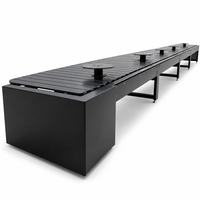 Système de Convoyeur à Chaîne à Lames en Acier Inoxydable pour Plateau, Vitesse Réglable, Conception Durable et Résistante à la Chaleur pour Lignes Automatisées