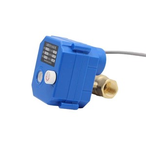 Mini-vanne à bille en laiton électrique DN10, fonctionnement manuel, avec options 5V/12V/24V/220V pour le drainage - Product Image 2