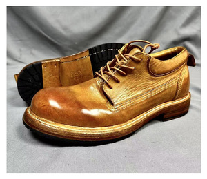 Cuir de cheval matériel italien fait à la main classique en cuir véritable souple Derby chaussures pour hommes bureau fête conduite chaussure bottes personnalisées - Product Image 3