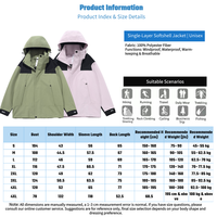 Veste softshell noire à capuche coupe-vent, imperméable et respirante pour le voyage, la randonnée et le cyclisme