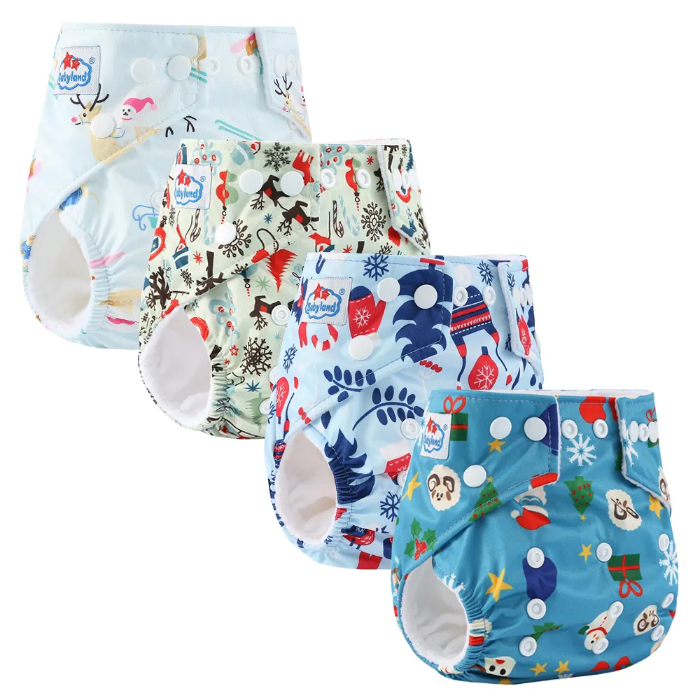 Pañales de tela para bebé de bolsillo lavables reutilizables con insertos