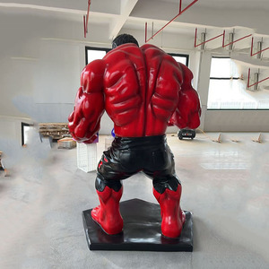 Venta de Fábrica, Decoración para Exteriores, Figuras de Acción de Películas de Superhéroes, Hombre Musculoso, Estatua de <span class=keywords><strong>Hulk</strong></span> de Tamaño Real en Fibra de Vidrio, Escultura de Resina - Product Image 3