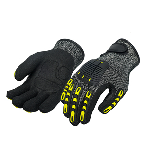 Gants de sécurité anti-choc FT6150 pour la lutte contre les incendies, résistants aux chocs HPPE, doublés de polaire 10G, paume anti-vibration, nitrile sablé - Product Image 4