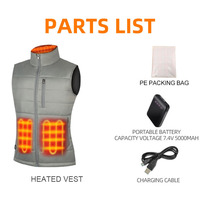 Gilet chauffant d'hiver en duvet unisexe pour l'extérieur, la randonnée et la chasse.