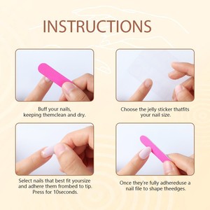 Faux ongles à presser courts en amande pour la Saint-Valentin, faits main, rose œil de chat, nœud métallique, petit cœur, en gel souple, pour les rendez-vous, vente en gros - Product Image 6