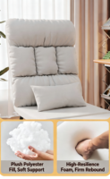Fauteuil de relaxation pliant, idéal pour la sieste au bureau, pour balcon, monoplace, design moderne et minimaliste, structure métallique, convertible canapé-lit