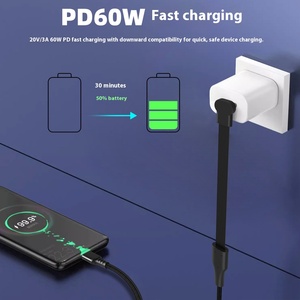 Gomito tipo 90 gradi ad angolo retto C-C linea dati di ricarica rapida PD 60W blocco mano per il telefono cellulare sport per i giochi - Product Image 4