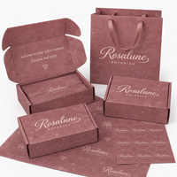 Boîtes d'emballage personnalisées avec logo sur mesure pour vêtements, autocollants et papier de soie, boîtes d'expédition personnalisées avec logo