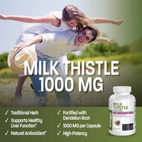 OEM dewasa suplemen Herbal detoks Susu Thistle ekstrak biji untuk perlindungan hati dan manfaat antioksidan kapsul