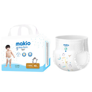 ผ้าอ้อมสำเร็จรูปสำหรับเด็ก Makio คุณภาพสูง ซึมซับดีเยี่ยม แบบกางเกง ตัวอย่างฟรี ขายส่ง - Product Image 1
