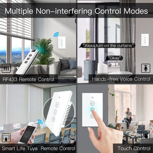 <span class=keywords><strong>MoesGo</strong></span> WiFi RF433 Interrupteur à écran tactile intelligent (2/3 voies) pour le contrôle multiple des rideaux, des volets roulants et des volets avec rétro-éclairage - Product Image 3