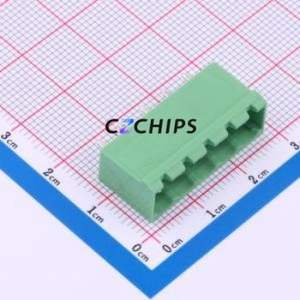 DB2EVC-5.0-5P-GN Plug-in Terminal Block Through hole,P=5mm Connector Board-to-Board / Socket - Closed 1x5P 5mm Green - Product Image 1