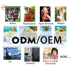 LS DIY 5D Diamond Painting Beauty Beast Square Mosaic Embroidery Printed Animals Wall Art Home Decor with Rhinestones - Product Image 6