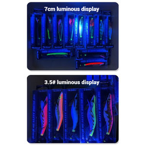 Lmaide nouveau poids multi-grammes pêche en mer bois crevettes calmar crochet simulation 3.5 #2.2 #1.8 # calmar aiguille Luya appât en gros - Product Image 5