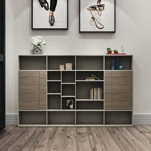 Bibliothèque en bois massif moderne et écologique, portes personnalisables, mini bibliothèque pour rangement mural, salon, hôpital, maison - Product Image 6