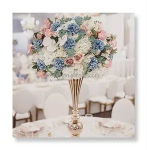 婚礼摆件白色粉色蓝色花球婚礼桌摆件花卉婚礼活动装饰