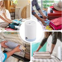 Compresseur d'air portable sans fil 2026 Best Seller, pompe de camping automatique blanche, pompe à air électrique portable pour sacs de rangement sous vide