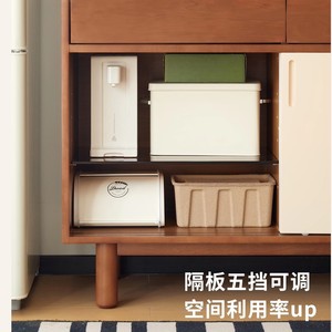 Solid Wood <b>Sideboard</b> Vintage Style Storage Cabinet For Living Room <b>Kitchen</b> Use - Product Image 4