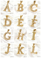Breloques Lettres DIY en Zircon et Acier Inoxydable 316L, 26 Pendentifs Alphabet pour Boucles d'Oreilles, Bracelets, Colliers, Composants de Bijoux