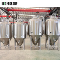 Cuve de fermentation de bière conique chemisée en acier inoxydable de fermenteurs de brasserie micro 200L Équipement de fermentation de bière artisanale 400L