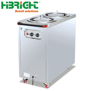 Chariot chauffe-plats en acier inoxydable pour cuisine commerciale Highbright, électrique 400W 220-240V, armoire mobile, taille personnalisée pour - Product Image 1