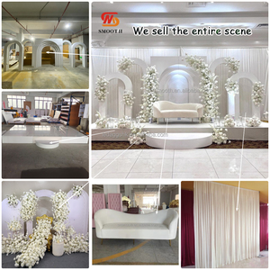 LEDA New Arrival Detachable Custom Muslim Wedding Events Stage <b>Backdrop</b> Festival White Mirror Acrylic Arch <b>Stand</b> - Product Image 5