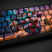 Custom LOL Firecracker Seraphine 68-Key Side-Printed PBT Dye-Sublimation OEM Profile Keycap Set for Mechanical Gaming Keyboard