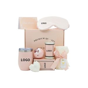 Wholesale Women Shower Self Care Gift Set Luxury <b>Bath</b> Bomb <b>Salt</b> Relaxation Set With Box - Product Image 1