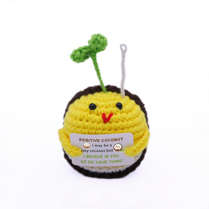 Nuevo muñeco de coco tejido a crochet hecho a mano, de gran venta transfronteriza, muñeco de coco pequeño tejido a crochet, muñeco de hilo terminado. - Product Image 4