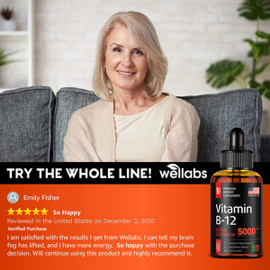 Gotas Sublinguales de Vitamina <span class=keywords><strong>B12</strong></span> Orgánica OEM, Vitamina <span class=keywords><strong>B12</strong></span> Líquida, Impulso de Energía, Concentración y Estado de Ánimo, Apoyo para la Salud Cerebral - Product Image 2